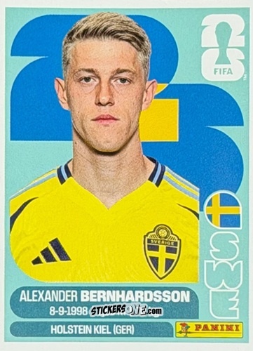 Sticker Alexander Bernhardsson - Fifa World Cup 2026. Standard Edition n. SWE17U - Panini