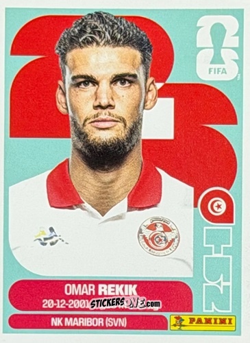 Figurina Omar Rekik - Fifa World Cup 2026. Standard Edition n. TUN6U - Panini