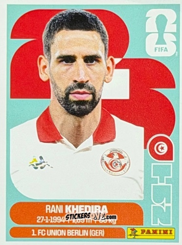 Figurina Rani Khedira - Fifa World Cup 2026. Standard Edition n. TUN10U - Panini