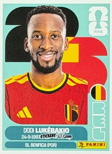 Sticker Dodi Lukébakio - Fifa World Cup 2026. Standard Edition n. BEL19U - Panini