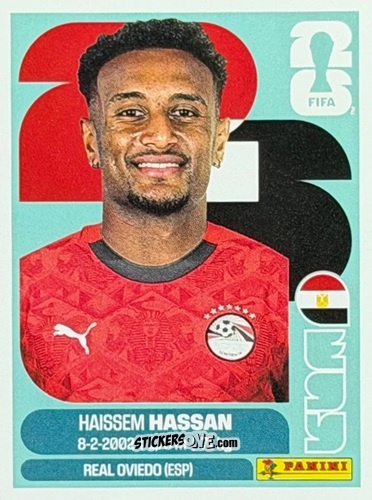 Figurina Haissem Hassan - Fifa World Cup 2026. Standard Edition n. EGY18U - Panini