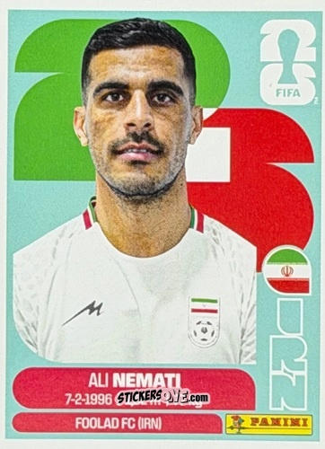 Sticker Ali Nemati - Fifa World Cup 2026. Standard Edition n. IRN9U - Panini