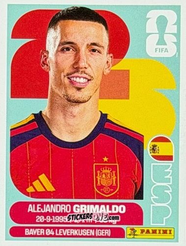 Figurina Alejandro Grimaldo - Fifa World Cup 2026. Standard Edition n. ESP5U - Panini