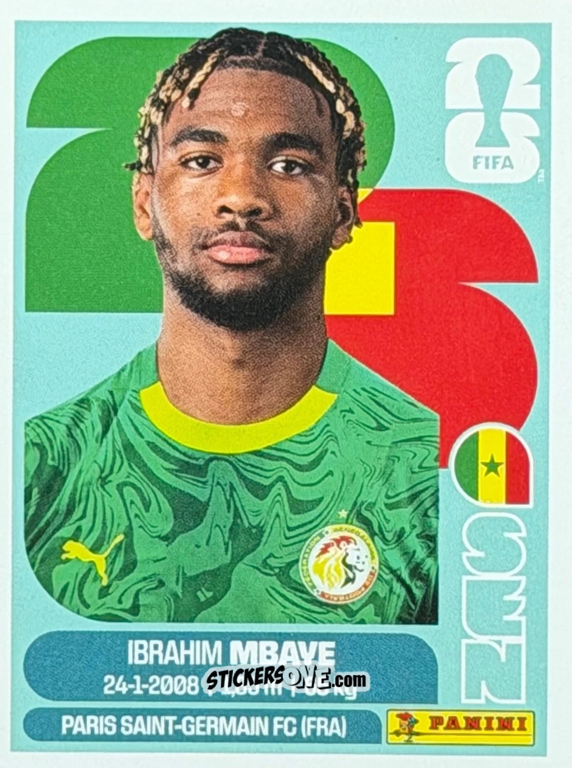 Cromo Ibrahim Mbaye - Fifa World Cup 2026. Standard Edition n. SEN17U - Panini