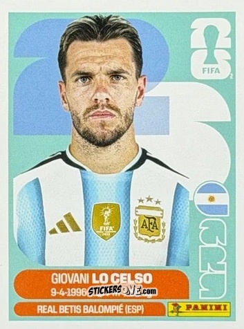 Cromo Giovani Lo Celso - Fifa World Cup 2026. Standard Edition n. ARG15U - Panini