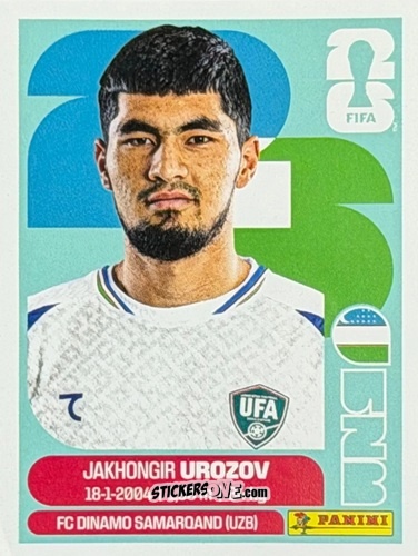 Cromo Jakhongir Urozov - Fifa World Cup 2026. Standard Edition n. UZB6U - Panini