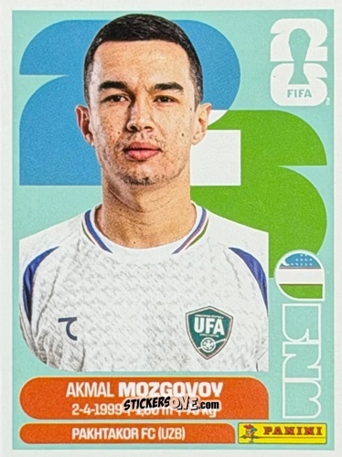Cromo Akmal Mozgovoy - Fifa World Cup 2026. Standard Edition n. UZB15U - Panini