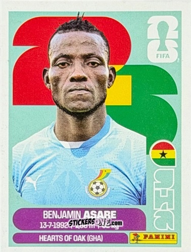 Sticker Benjamin Asare - Fifa World Cup 2026. Standard Edition n. GHA3U - Panini