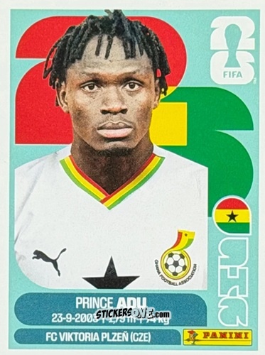 Sticker Prince Adu - Fifa World Cup 2026. Standard Edition n. GHA19U - Panini