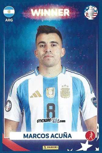 Sticker Marcos Acuña - Copa América Argentina Campeón 2024
 n. 9 - Panini