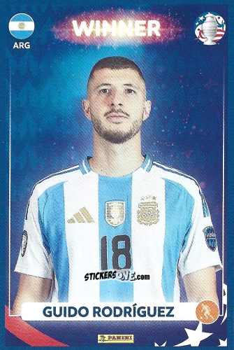 Cromo Guido Rodríguez - Copa América Argentina Campeón 2024
 n. 18 - Panini