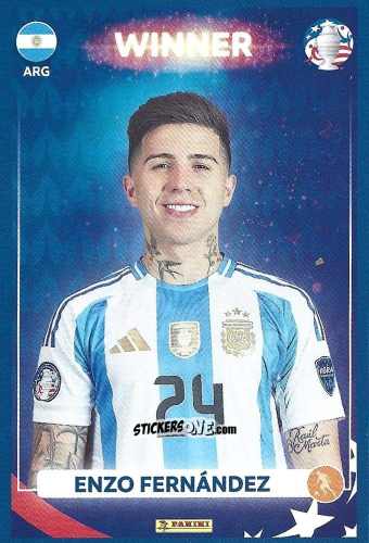 Sticker Enzo Fernández - Copa América Argentina Campeón 2024
 n. 20 - Panini
