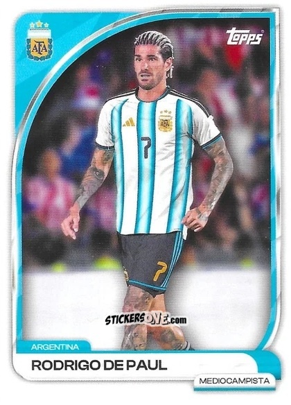 Figurina Rodrigo De Paul - Argentina 2026 Collector Tin
 n. 8 - Topps