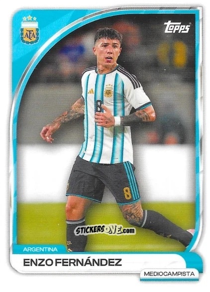 Sticker Enzo Fernández - Argentina 2026 Collector Tin
 n. 9 - Topps