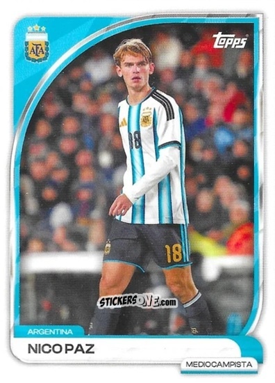 Sticker Nico Paz - Argentina 2026 Collector Tin
 n. 10 - Topps