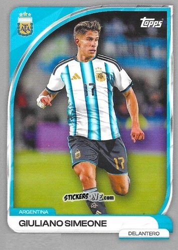 Sticker Giuliano Simeone - Argentina 2026 Collector Tin
 n. 16 - Topps