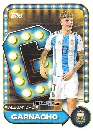 Figurina Alejandro Garnacho - Argentina 2026 Collector Tin
 n. 28 - Topps