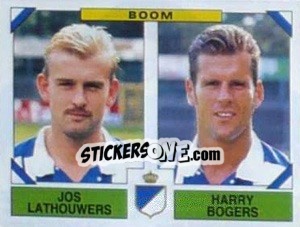 Sticker Jos Lathouwers / Harry Bogers - Football Belgium 1994-1995 n. 386 - Panini