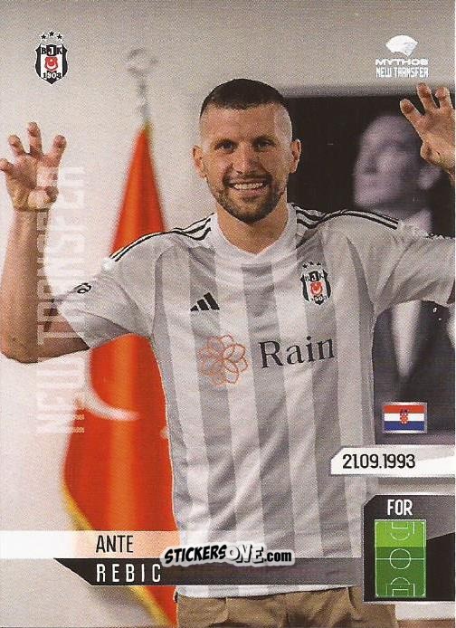 Figurina Ante Rebic - Besiktas Moments 2023-2024
 n. 18 - Mythos Cards