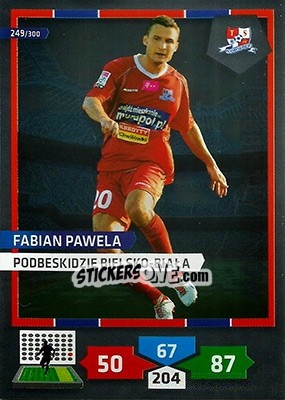 Cromo Fabian Pawela - T-Mobile Ekstraklasa 2013-2014. Adrenalyn XL n. 249 - Panini