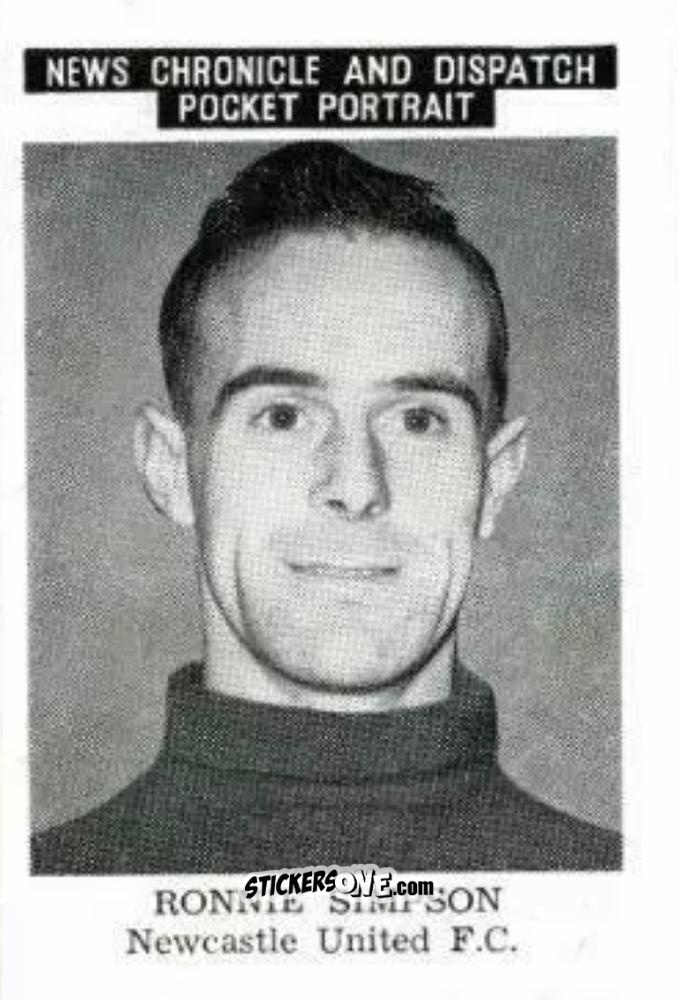 Figurina Ronnie Simpson - Newcastle United 1955
 n. 9 - News Chronicle
