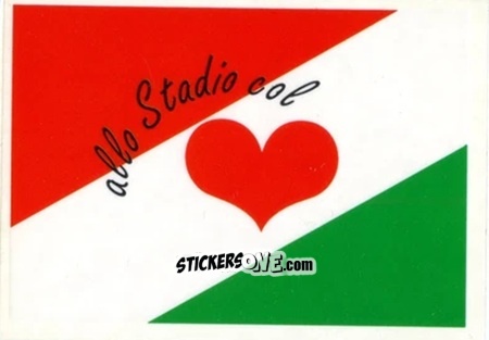 Figurina Allo stadio col cuore