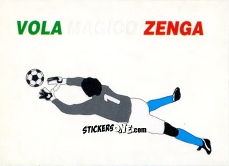 Figurina Vola Magico Zenga - Italia Mondiale 90
 n. 16 - Vallardi