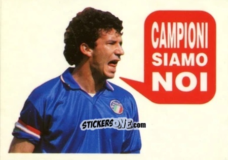 Sticker Gianluca Vialli - Campioni siamo noi - Italia Mondiale 90
 n. 18 - Vallardi