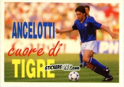 Cromo Ancelotti cuore di TIGRE - Italia Mondiale 90
 n. 21 - Vallardi