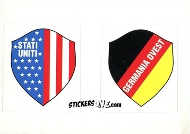 Figurina Badge USA / Germania Ovest - Italia Mondiale 90
 n. 36 - Vallardi