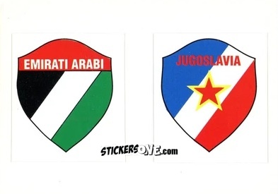 Figurina Badge UAE / Jugoslavia - Italia Mondiale 90
 n. 37 - Vallardi