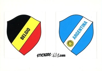 Figurina Badge Belgio / Argentina - Italia Mondiale 90
 n. 42 - Vallardi