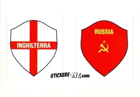 Figurina Badge Inghilterra / Russia - Italia Mondiale 90
 n. 43 - Vallardi
