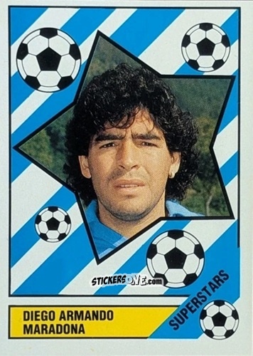 Cromo Diego Armando Maradona - Italia Mondiale 90
 n. 77 - Vallardi