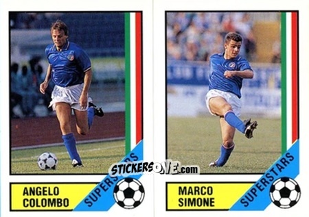 Cromo Angelo Colombo / Marco Simone - Italia Mondiale 90
 n. 87 - Vallardi