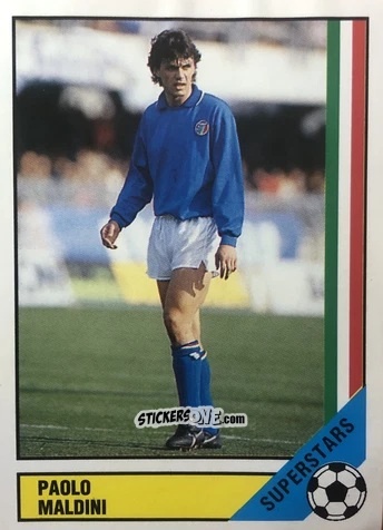 Sticker Paolo Maldini - Italia Mondiale 90
 n. 95 - Vallardi
