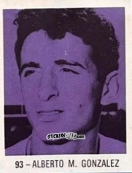 Figurina Alberto M. Gozalez - El Libro de Los Mundiales 1977
 n. 93 - SUPERCOLLECION