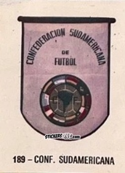 Sticker Conf. Sudamericana - El Libro de Los Mundiales 1977
 n. 189 - SUPERCOLLECION