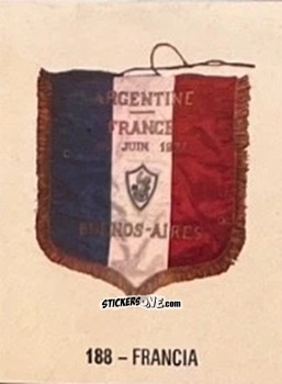 Cromo Francia - El Libro de Los Mundiales 1977
 n. 188 - SUPERCOLLECION