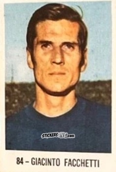 Cromo Giacinto Facchetti - El Libro de Los Mundiales 1977
 n. 84 - SUPERCOLLECION