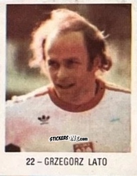 Sticker Grzegorz Lato - El Libro de Los Mundiales 1977
 n. 22 - SUPERCOLLECION