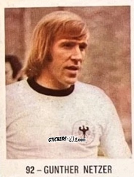 Figurina Gunther Netzer - El Libro de Los Mundiales 1977
 n. 92 - SUPERCOLLECION