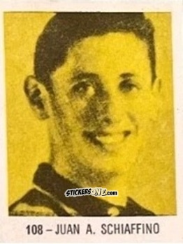 Cromo Juan A. Schiaffino - El Libro de Los Mundiales 1977
 n. 108 - SUPERCOLLECION