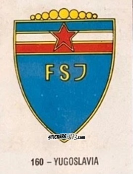 Sticker Yugoslavia - El Libro de Los Mundiales 1977
 n. 160 - SUPERCOLLECION