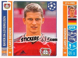 Figurina Lars Bender - UEFA Champions League 2014-2015 n. 222 - Panini