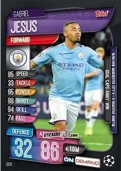 Figurina Gabriel Jesus - 2019-20 On-Demand Match Attax UEFA Champions League
 n. OD13 - Topps