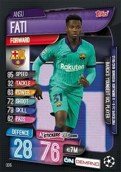 Sticker Ansu Fati - 2019-20 On-Demand Match Attax UEFA Champions League
 n. OD15 - Topps