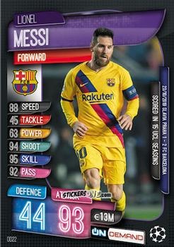 Cromo Lionel Messi - 2019-20 On-Demand Match Attax UEFA Champions League
 n. OD22 - Topps