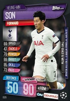 Sticker Heung-Min Son - 2019-20 On-Demand Match Attax UEFA Champions League
 n. OD25 - Topps
