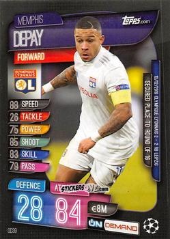 Figurina Memphis Depay - 2019-20 On-Demand Match Attax UEFA Champions League
 n. OD39 - Topps